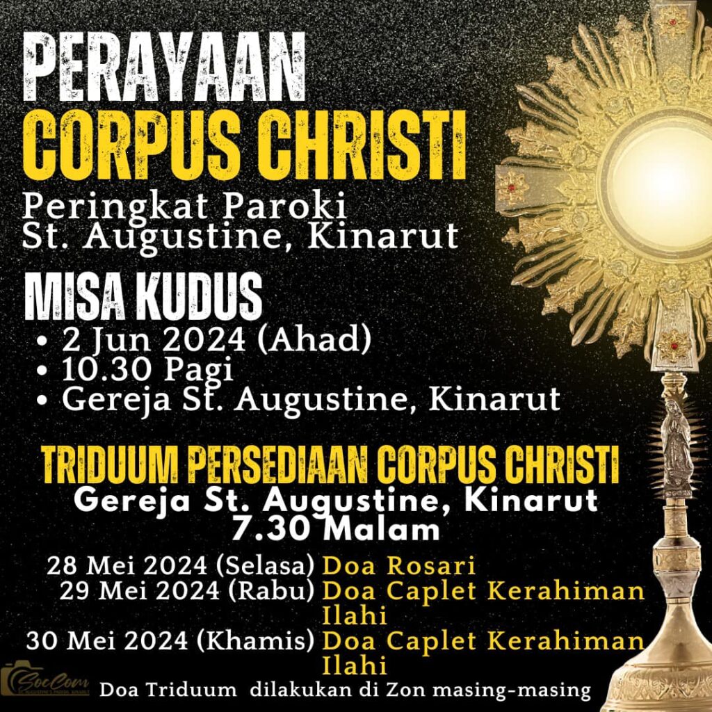 MISA KUDUS PERAYAAN CORPUS CHRISTI PERINGKAT PAROKI KINARUT