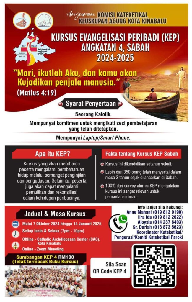 KURSUS EVANGELISASI PERIBADI (KEP) ANGKATAN 4, SABAH 2024-2025